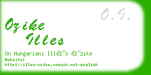ozike illes business card
